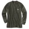 Carhartt Force Shirts: Men's 100235 OLV Olive Flame Resistant Force Work Shirt -Carhartt 100235olv mf21 e