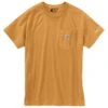 Carhartt Force Shirts: Men's 100410 Y12 Yellowstone Heather Force Cotton Delmont Short-Sleeve T-Shirt -Carhartt 100410 y12