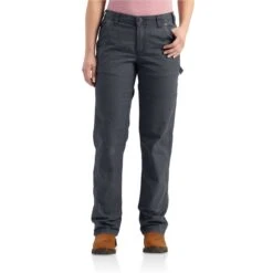 Carhartt Women's: 102080 011 Coal Loose Fit Crawford Rugged Flex Pants -Carhartt 102080011
