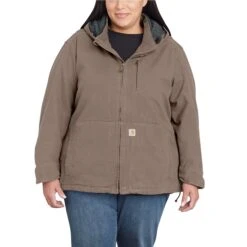 Carhartt Outerwear: Women's 102248 077 Full Swing Caldwell Stretch Sandstone Jacket -Carhartt 102248077 ps