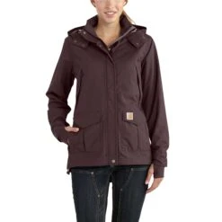 Carhartt Women's: 102382 643 Deep Wine Storm Defender Shoreline Jacket