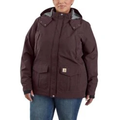 Carhartt Women's: 102382 643 Deep Wine Storm Defender Shoreline Jacket 7 Carhartt Women's: 102382 643 Deep Wine Storm Defender Shoreline Jacket -Carhartt 102382643 ps