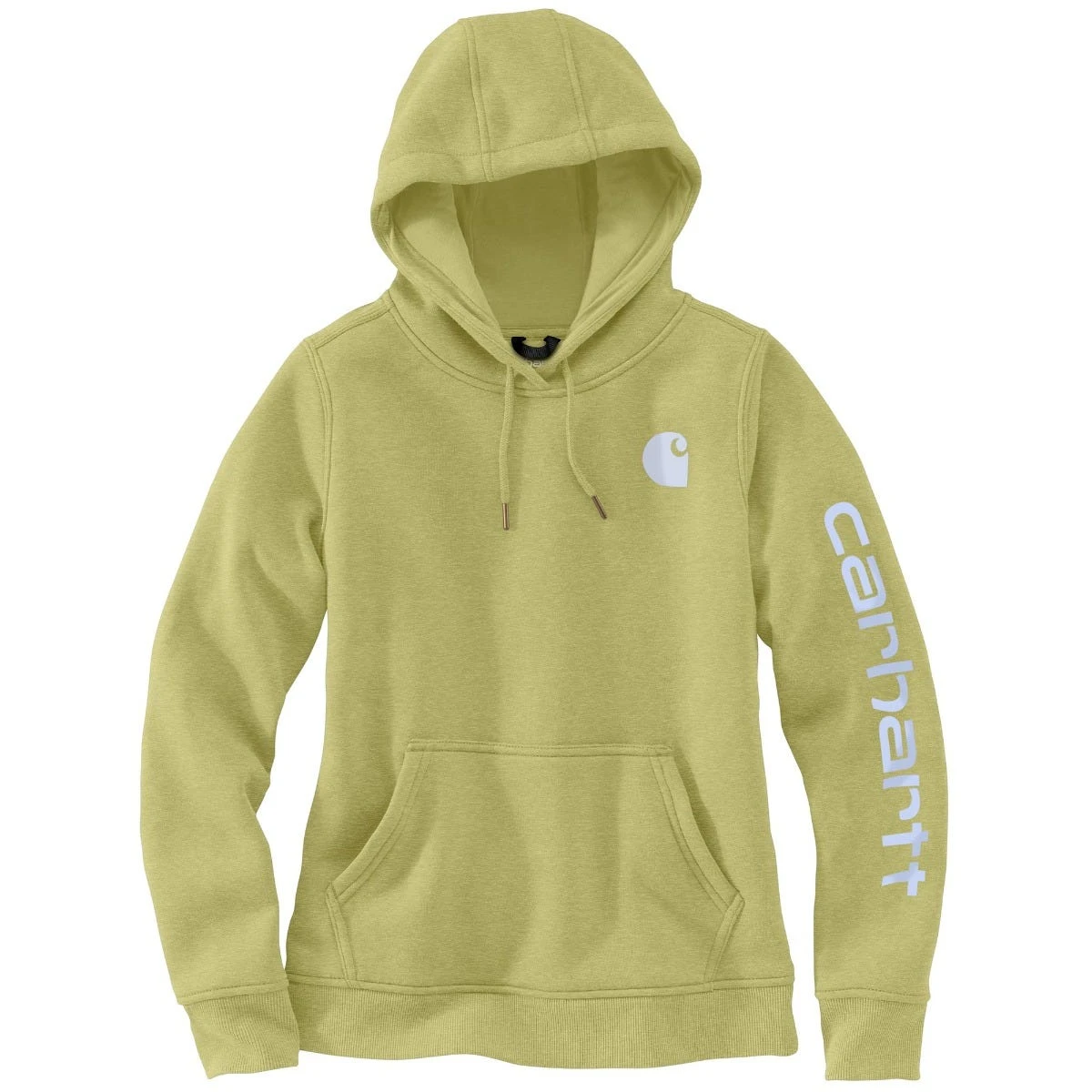 Carhartt Sweatshirts: Women's 102791 GB9 Green Olive Heather Graphic Clarksburg Pullover Hoodie 5 Carhartt Sweatshirts: Women's 102791 GB9 Green Olive Heather Graphic Clarksburg Pullover Hoodie - Image 3