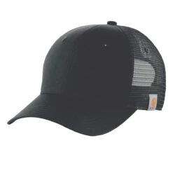 Carhartt Hats: Men's 103056 001 Black Rugged Professional Series Baseball Cap