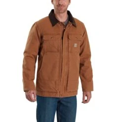 Carhartt Coats: Men's 103283 211 Brown Sandstone Arctic Quilt Lined Winter Coat -Carhartt 103283211 1