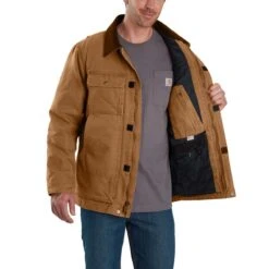 Carhartt Coats: Men's 103283 211 Brown Sandstone Arctic Quilt Lined Winter Coat -Carhartt 103283211 avl 1