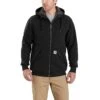 Carhartt Sweatshirt: Men's 103308 001 Black Rain Defender Sherpa-Lined Full-Zip Sweatshirt -Carhartt 103308 001