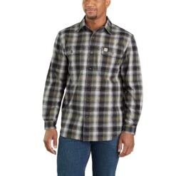 Carhartt Workwear: Men's 103822 001 Hubbard Flannel LS Shirt 5 Carhartt Workwear: Men's 103822 001 Hubbard Flannel LS Shirt -Carhartt 103822001