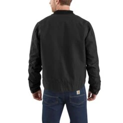 Carhartt Jackets: Men's 103828 BLK Black Blanket Lined Relaxed Fit Detroit Jacket -Carhartt 103828blk avb 1
