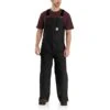 Carhartt Overalls: Men's 104031 DKB Dark Brown Insulated Loose Fit Washed Duck Overalls -Carhartt 104031dkb