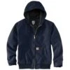 Carhartt Jackets: Men's 104050 I26 Navy Washed Duck Insulated Loose Fit Active Jacket -Carhartt 104050 nvy