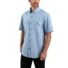 Carhartt Shirt: Men's 104369 CBL Blue Chambray Midweight Short Sleeve Button Down Shirt 2 Carhartt Shirt: Men's 104369 CBL Blue Chambray Midweight Short Sleeve Button Down Shirt -Carhartt 104369cbl