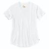 Carhartt Shirts: Women's 104406 WHT White Relaxed Fit V Neck Short Sleeve T-Shirt -Carhartt 104406 wht wf20 1