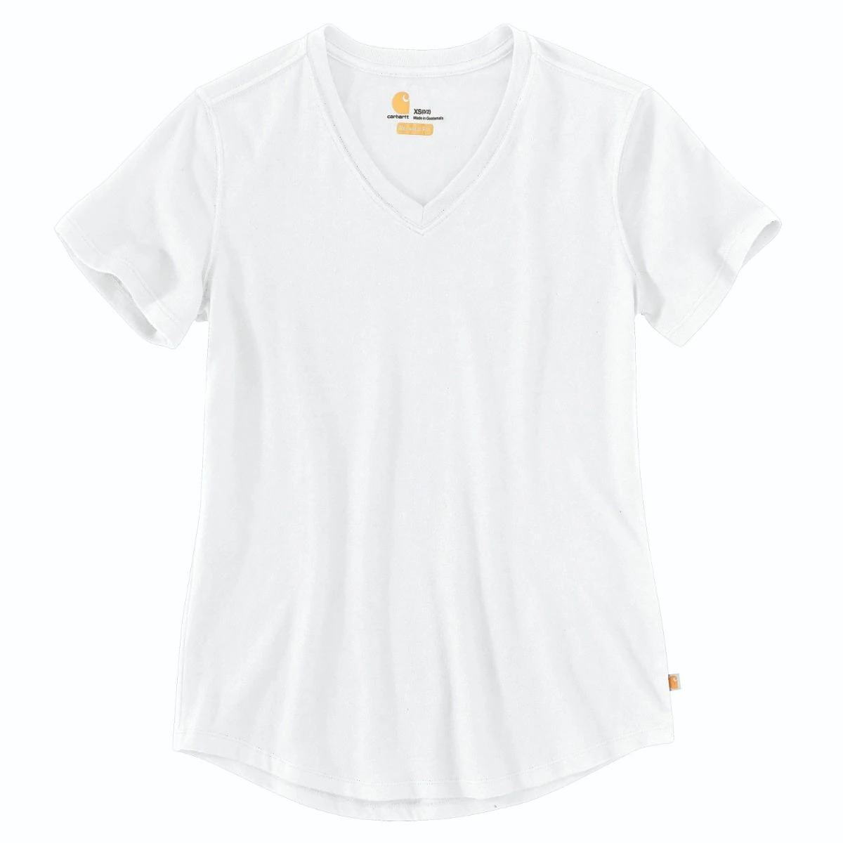 Carhartt Shirts: Women's 104406 WHT White Relaxed Fit V Neck Short Sleeve T-Shirt 3 Carhartt Shirts: Women's 104406 WHT White Relaxed Fit V Neck Short Sleeve T-Shirt