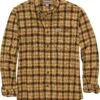 Carhartt Shirts: Men's 104448 Y11 Yellowstone Relaxed Fit Flannel Plaid Shirt -Carhartt 104448y11