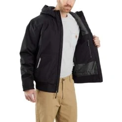 Carhartt Jackets: Men's 104458 N04 Black Yukon Extreme Jacket -Carhartt 104458n04 avl