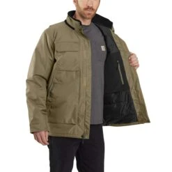Carhartt Jackets: Men's 104460 391 Burnt Olive Full Swing Yukon Insulated Coat -Carhartt 104460391 avl