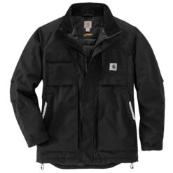 Carhartt Jackets: Men's 104460 N04 Black Full Swing Yukon Insulated Coat -Carhartt 104460n04 1