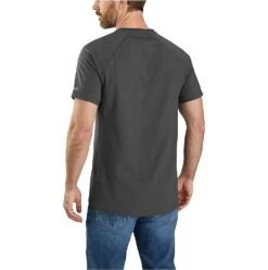 Carhartt Force Shirts: Men's 105203 CRH Carbon Heather Relaxed Fit Block Logo Graphic T-Shirt -Carhartt 105203 crh1