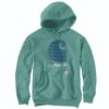 Carhartt Sweatshirts: Men's 105431 L05 Slate Green Heather Defender Loose Fit “C” Logo Graphic Sweatshirt 2 Carhartt Sweatshirts: Men's 105431 L05 Slate Green Heather Defender Loose Fit “C” Logo Graphic Sweatshirt -Carhartt 105431 l05 mf22 1