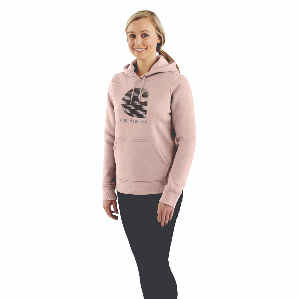 Carhartt Sweatshirts: Women's 105636 P15 Ash Rose Rain Defender Relaxed Fit “C” Logo Graphic Sweatshirt 4 Carhartt Sweatshirts: Women's 105636 P15 Ash Rose Rain Defender Relaxed Fit “C” Logo Graphic Sweatshirt - Image 2