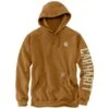 Carhartt Sweatshirts: Men's 105940 BRN Carhartt Brown Loose Fit Rain Defender C Graphic Logo Sweatshirt -Carhartt 105940 brn mf22 e v2