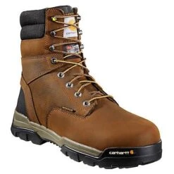 Carhartt 15 Carhartt Boots: Men's CME8047 Brown Oil Tanned Ground Force 8-Inch Soft Toe Work Boot