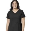 Carhartt Scrubs: Women's 6134 Black V-Neck Scrub Top -Carhartt 6134 blac 01
