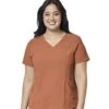 Carhartt Scrubs: Women's 6134 Clay V-Neck Scrub Top 2 Carhartt Scrubs: Women's 6134 Clay V-Neck Scrub Top -Carhartt 6134 clay 01
