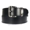Carhartt Belts: Men's Black A000551100 Leather Jean Belt -Carhartt a0005511001 carh belt jean black 1 front