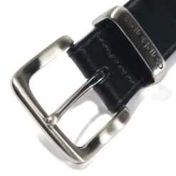 Carhartt Belts: Men's Black A000551100 Leather Jean Belt -Carhartt a0005511001 carh belt womens jean black 3 detail