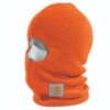 Carhartt Masks: A161 BOG Brite Orange Acrylic Knit Winter Face Mask -Carhartt a161 bog s19