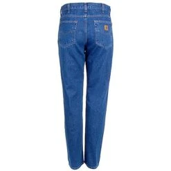 Carhartt Jeans: Men's B18 STW Stonewash Straight Fit Heavyweight 5 Pocket Work Jeans -Carhartt b18dst carharttb 01 1