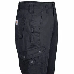 Carhartt 5 Carhartt Pants: Men's B342 BLK Black Ripstop Cotton Cargo Work Pants
