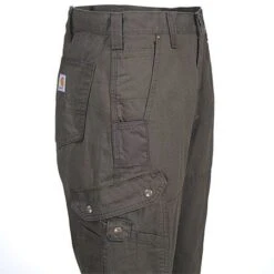 Carhartt Pants: Men's B342 DFE Brown Ripstop Cotton Work Pants -Carhartt b342dfe carharttr 01 1