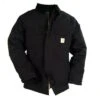 Carhartt Coats: Men's Black C003 BLK Arctic Quilt Lined Traditional Duck Coat -Carhartt c03blk 01 2