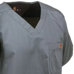 Carhartt Scrubs: Men's Ripstop Cotton Utility Scrub Top Shirt C15108 PEW -Carhartt c15108apew carharttcd 01