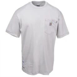Carhartt Force Shirts: Men's Force Grey 100234 051 Flame Resistant Short Sleeve Shirt -Carhartt carhartt 100234 051 f 01
