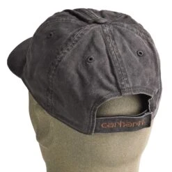Carhartt Hats: Men's 100289 001 Black Canvas Odessa Cap -Carhartt carhartt 100289 001 b 01