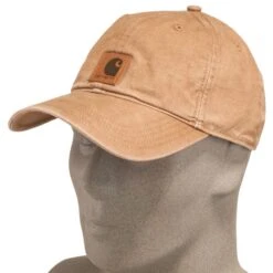 Carhartt Caps: Men's 100289 211 Brown Cotton Canvas Baseball Cap -Carhartt carhartt 100289 211 p 01