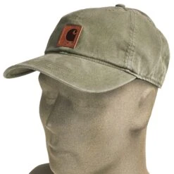 Carhartt Hats: Men's 100289 301 Army Green Odessa Canvas Cap -Carhartt carhartt 100289 301 p 01