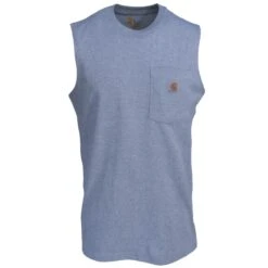 Carhartt Shirts: Men's Heather Grey 100374 034 Workwear Pocket Sleeveless T-Shirt 5 Carhartt Shirts: Men's Heather Grey 100374 034 Workwear Pocket Sleeveless T-Shirt -Carhartt carhartt 100374 7