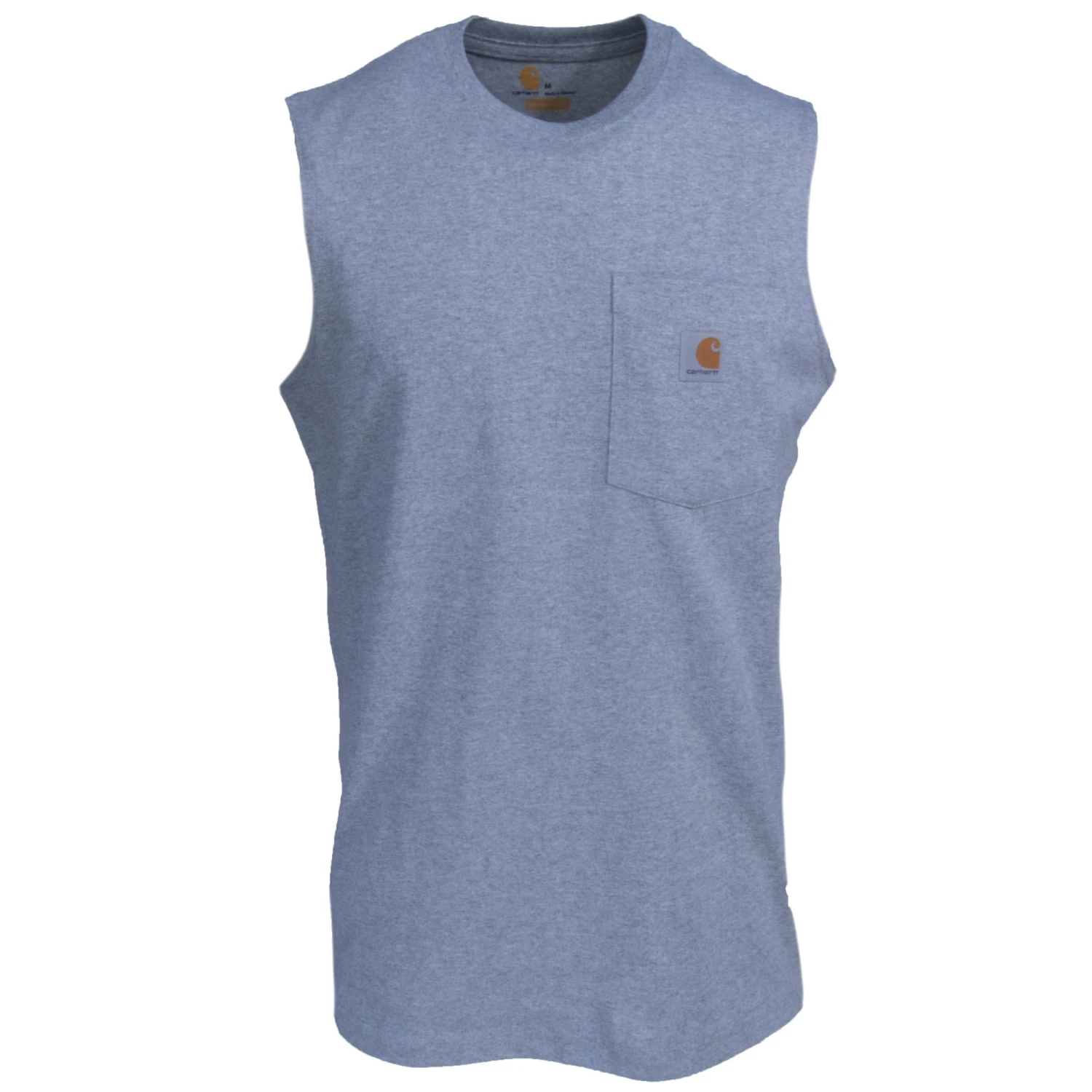 Carhartt Shirts: Men's Heather Grey 100374 034 Workwear Pocket Sleeveless T-Shirt 4 Carhartt Shirts: Men's Heather Grey 100374 034 Workwear Pocket Sleeveless T-Shirt - Image 2