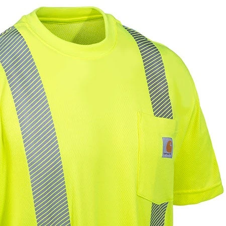 Carhartt Force Shirts: Men's 100495 323 Lime High Visibility Force Work Shirt 3 Carhartt Force Shirts: Men's 100495 323 Lime High Visibility Force Work Shirt