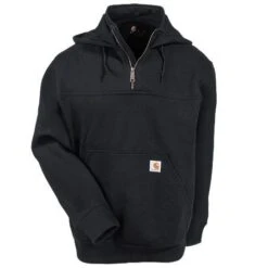 Carhartt Sweatshirts: Men's Paxton 100617 001 Water Repellant Hooded Sweatshirt -Carhartt carhartt 100617 472 blk f 01