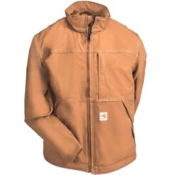 Carhartt Jackets: Men's 102179 211 Carhartt Brown FR Full Swing Quick Duck Jacket -Carhartt carhartt 102179 211 b 01 3