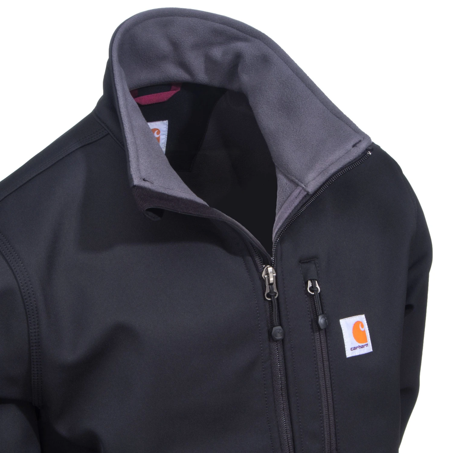 Carhartt Jackets: Crowley Men's 102199 001 Black Full Zip Jacket 4 Carhartt Jackets: Crowley Men's 102199 001 Black Full Zip Jacket - Image 2