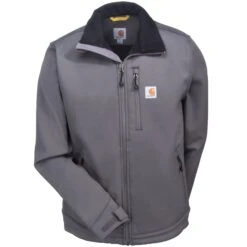 Carhartt Jackets: Men's Crowley 102199 022 Water-Repellent Charcoal Grey Jacket -Carhartt carhartt 102199 022 f 01