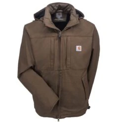 Carhartt Jackets: Men's Full Swing Cryder 102207 908 Brown Winter Jacket -Carhartt carhartt 102207 908 f 01