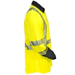 Carhartt Shirts: Force Hybrid FR High Vis 102843 323 Button Down Shirt -Carhartt carhartt 102843323 r 01